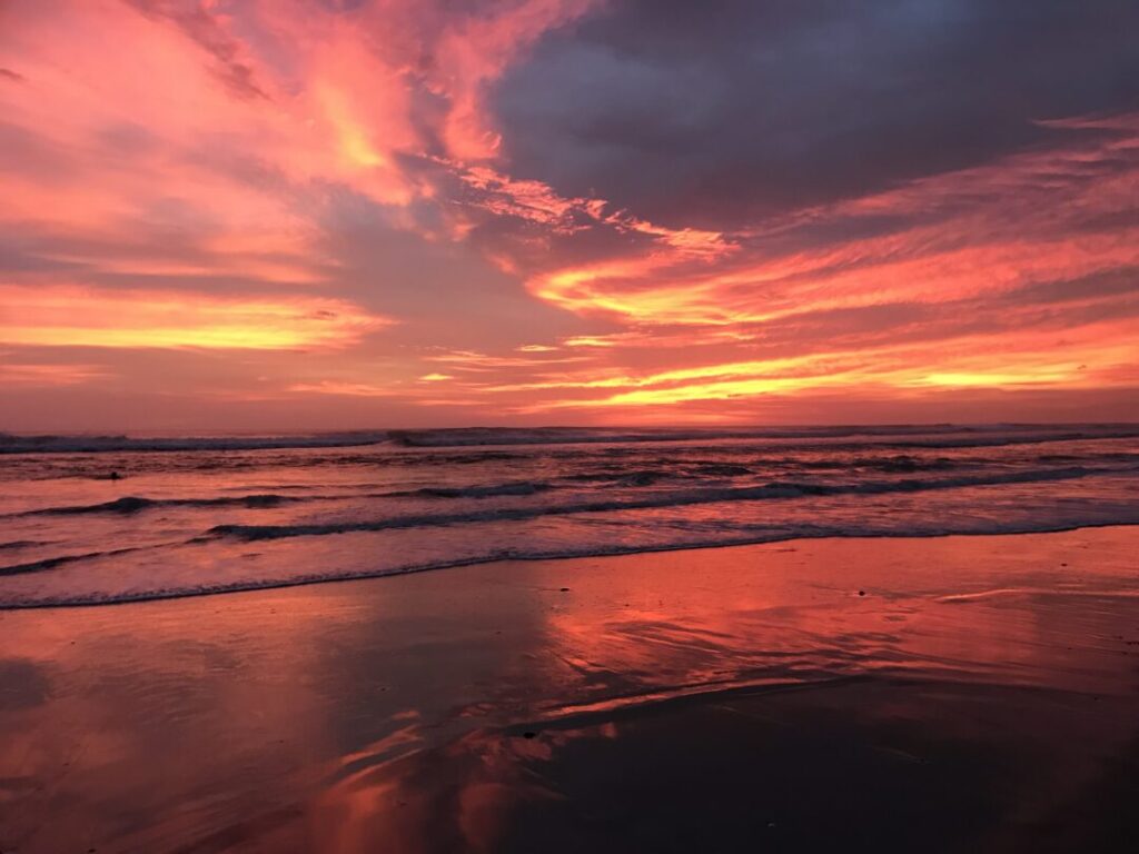 sunset at the Playa Santa Teresa infront of Casa Amore Villa